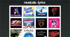 Desktop Screenshot of musicalsandlyrics.com