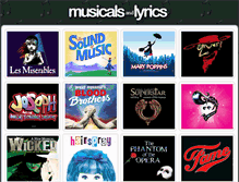 Tablet Screenshot of musicalsandlyrics.com